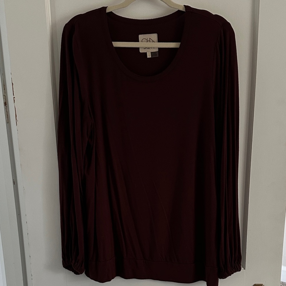 Chaser Dark Burgundy Tunic Top